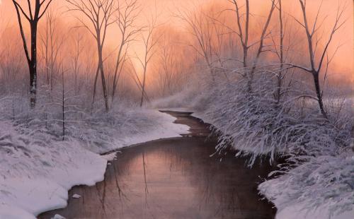 Winter Evening Frost by Alexander Volkov