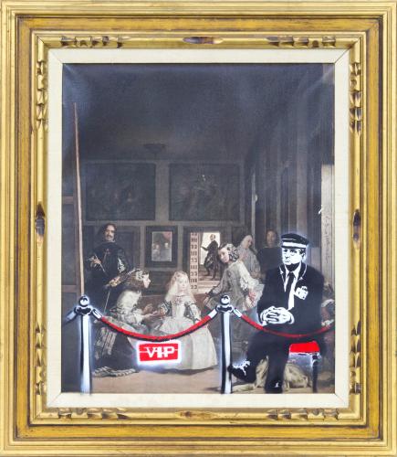 Banksy Sitting VIP by Mr Brainwash