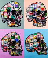 Memento Mori - All Is Vanity #15 (Green Tan Purple Blue) by Taylor Smith