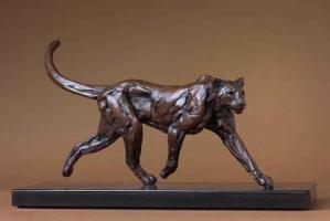 Striding Cougar Maquette by Bart Walter